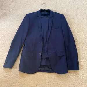 H&M Navy Slim Fit Two-Piece Suit